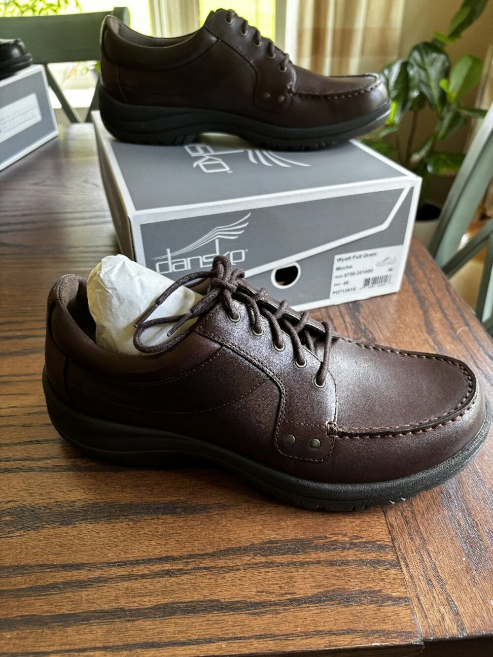 Dansko Wyatt Full Grain Brown Leather Oxford Comfort Shoes Size 46 / US 12.5-13